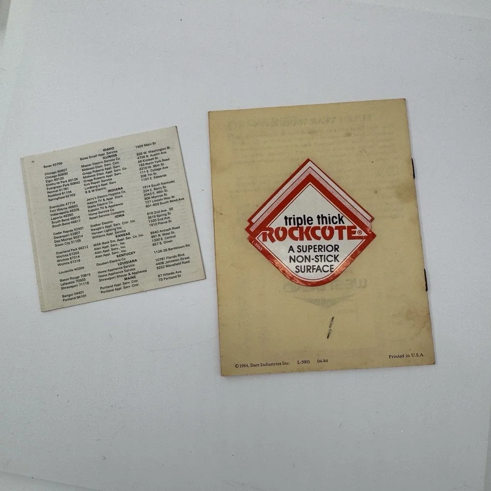 Vintage West Bend‎ 11 Electric Skillet Manual Recipes 1984 USA